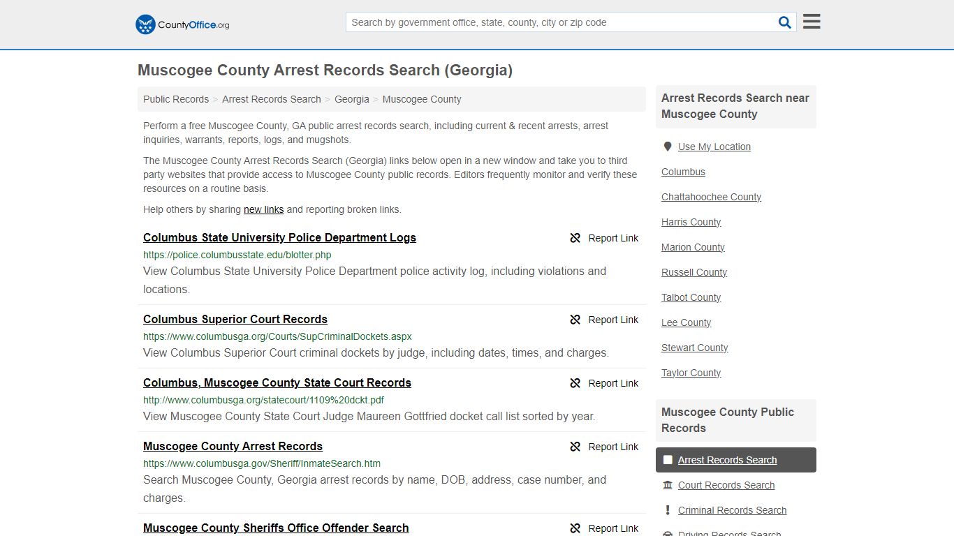 Arrest Records Search - Muscogee County, GA (Arrests & Mugshots)