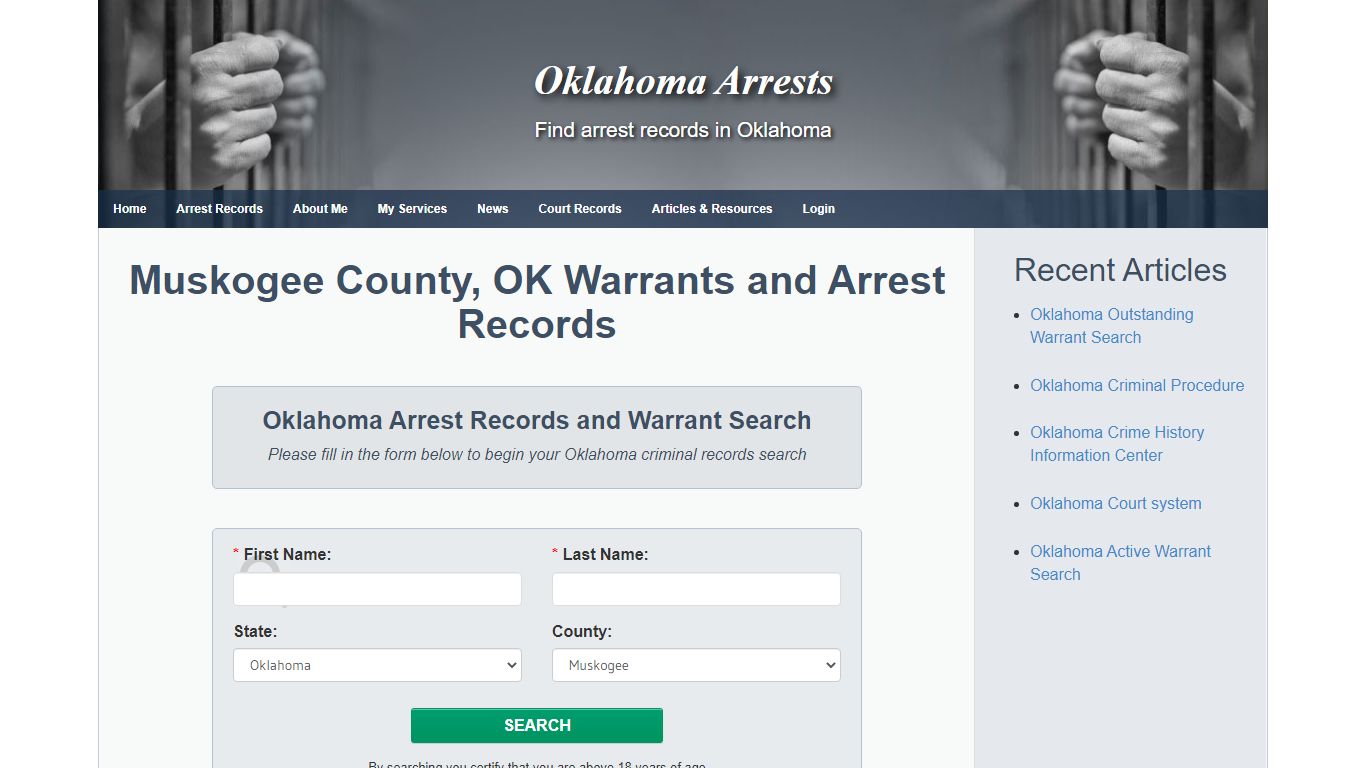 Muskogee County, OK Warrants and Arrest Records